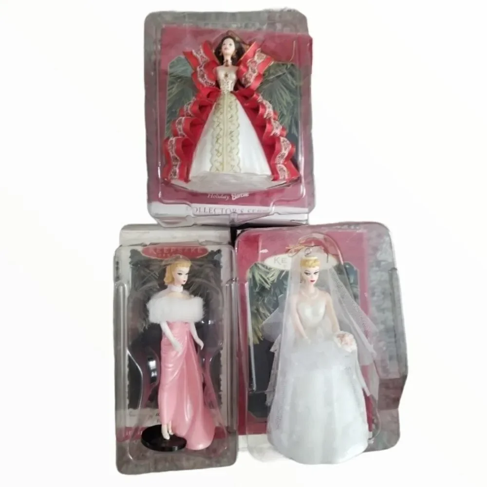 VINTAGE HALLMARK BARBIE KEEPSAKE ORNAMENTS LOT OF 3!